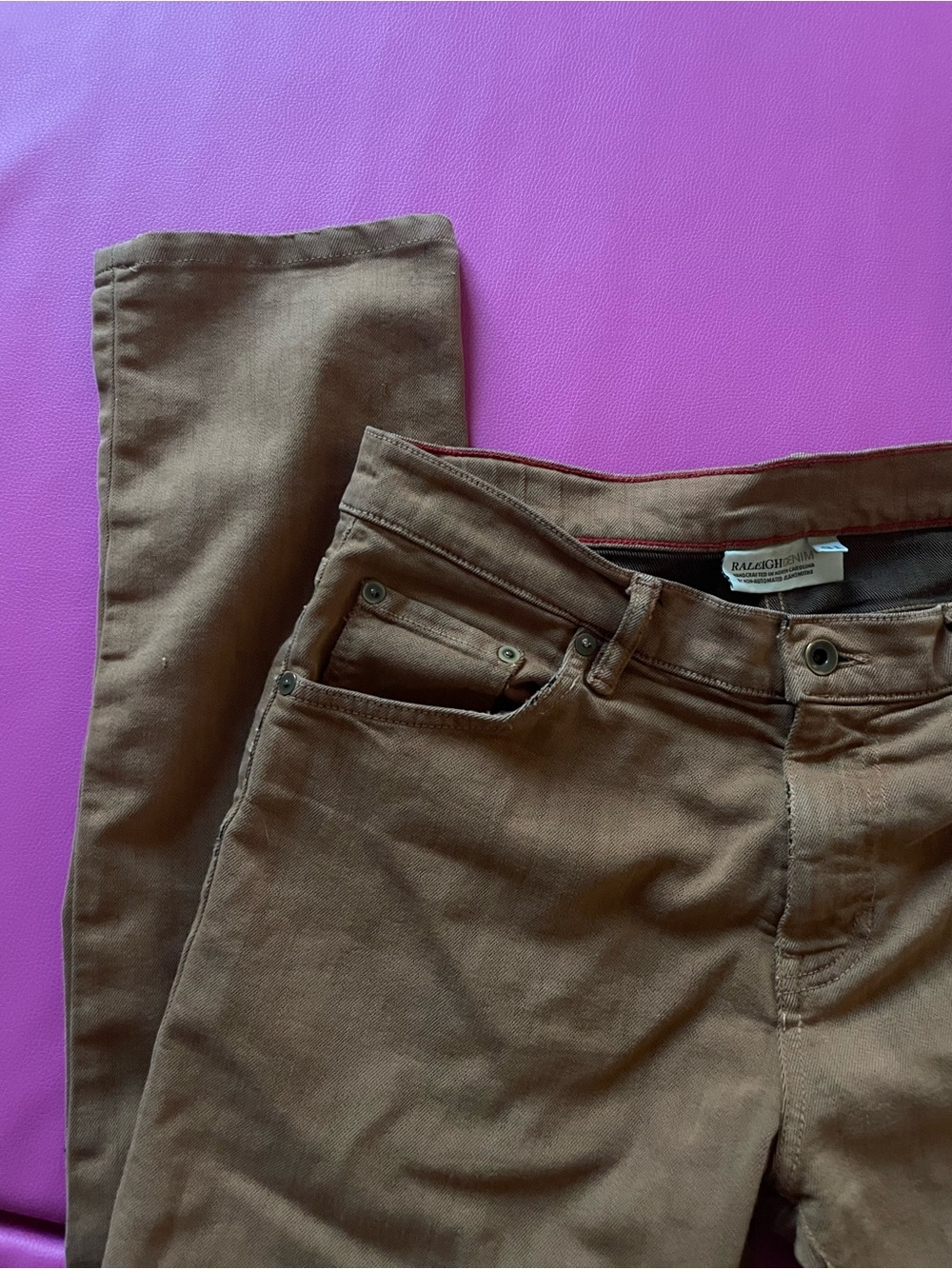 Raleigh Denim Brown Men's Slim Fit Chino Pants